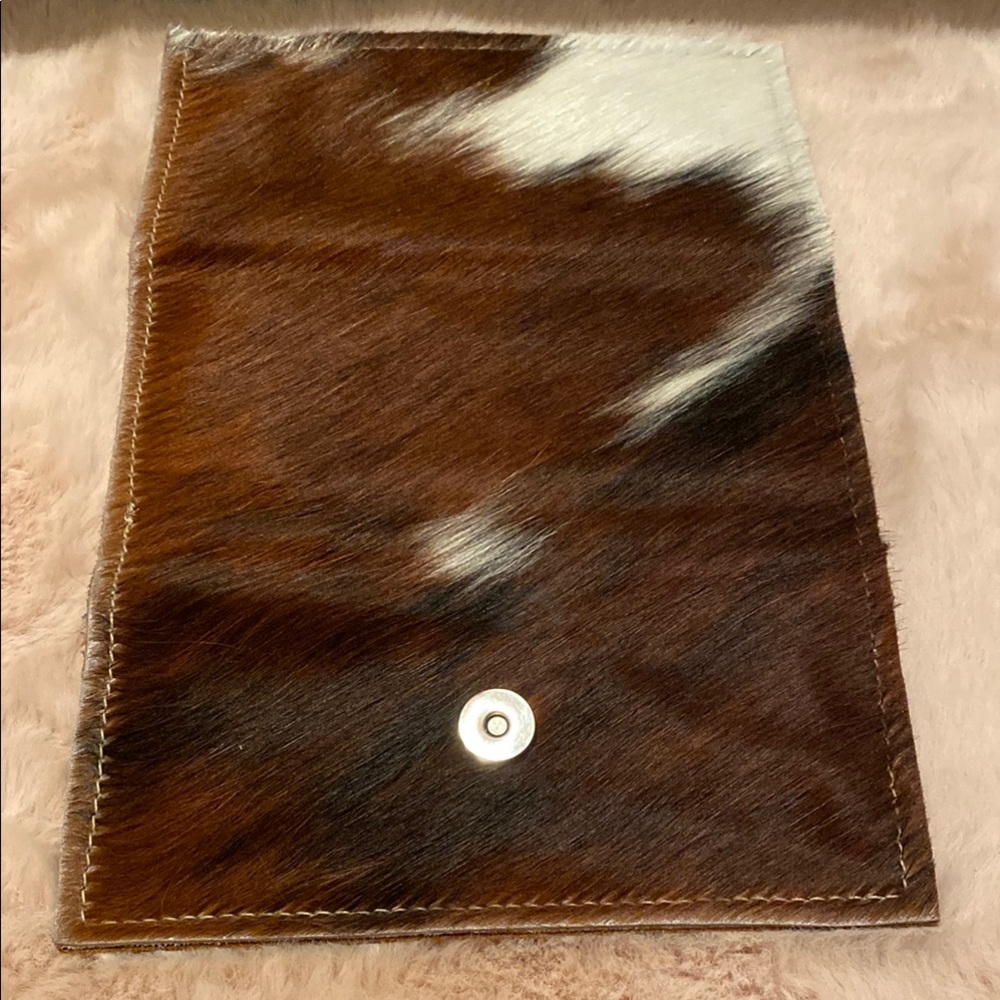 Holy Cow Couture Bandit Wallet Brown and White